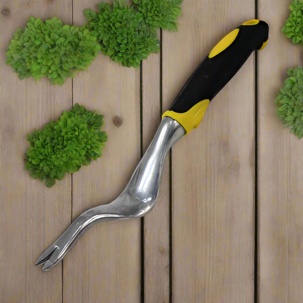 Garden Weeding Tool & Glove Set – Durable Aluminum with Wooden Handles